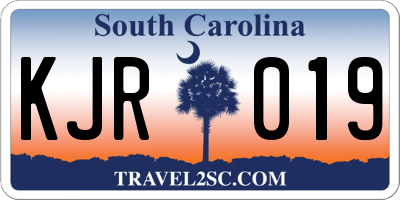 SC license plate KJR019