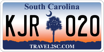 SC license plate KJR020