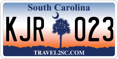 SC license plate KJR023