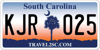 SC license plate KJR025
