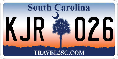 SC license plate KJR026