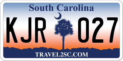 SC license plate KJR027