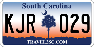 SC license plate KJR029