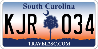 SC license plate KJR034