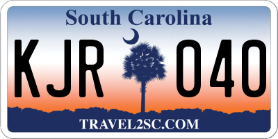 SC license plate KJR040