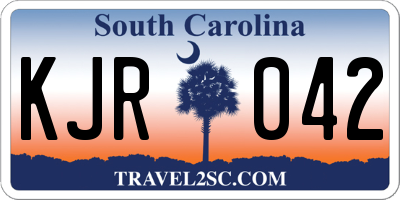SC license plate KJR042