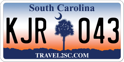 SC license plate KJR043