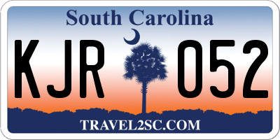 SC license plate KJR052