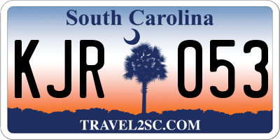 SC license plate KJR053