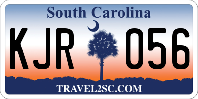 SC license plate KJR056