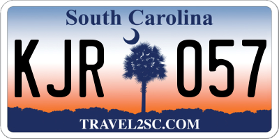 SC license plate KJR057
