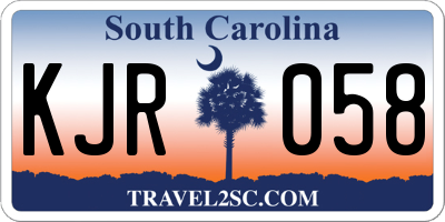 SC license plate KJR058