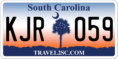 SC license plate KJR059