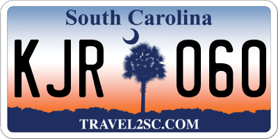SC license plate KJR060
