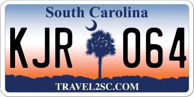 SC license plate KJR064