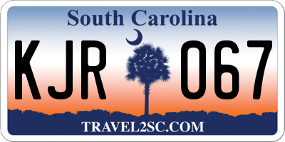 SC license plate KJR067
