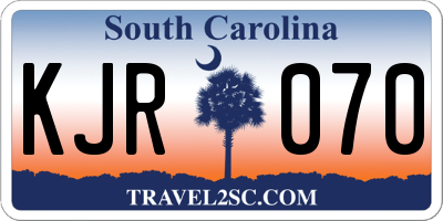 SC license plate KJR070