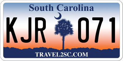 SC license plate KJR071