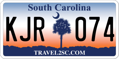 SC license plate KJR074