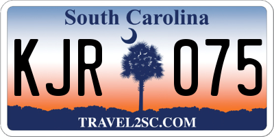 SC license plate KJR075