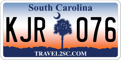 SC license plate KJR076