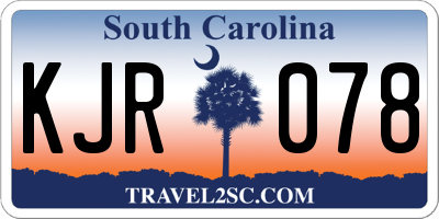 SC license plate KJR078