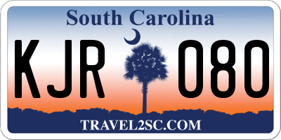 SC license plate KJR080