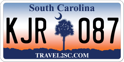SC license plate KJR087