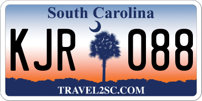 SC license plate KJR088