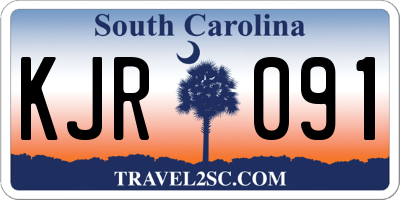 SC license plate KJR091