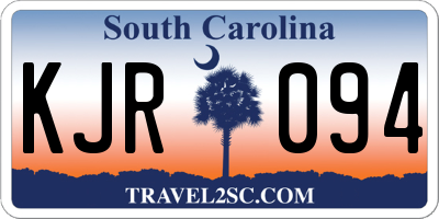 SC license plate KJR094