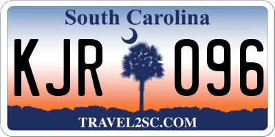 SC license plate KJR096