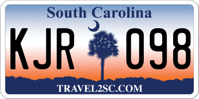 SC license plate KJR098