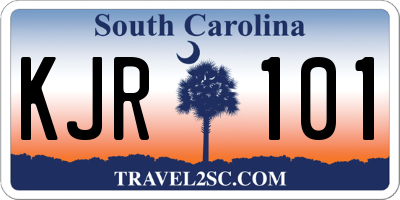 SC license plate KJR101