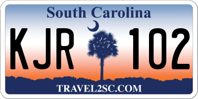 SC license plate KJR102