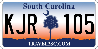 SC license plate KJR105