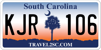 SC license plate KJR106