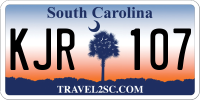 SC license plate KJR107
