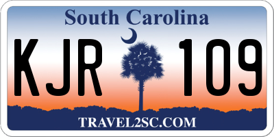 SC license plate KJR109