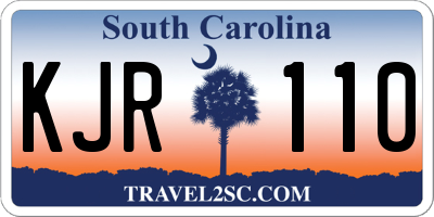 SC license plate KJR110