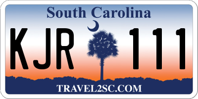 SC license plate KJR111