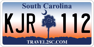 SC license plate KJR112