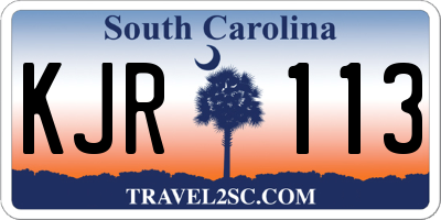 SC license plate KJR113