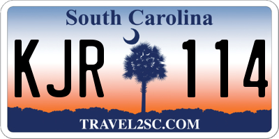 SC license plate KJR114
