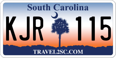 SC license plate KJR115