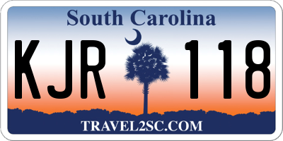 SC license plate KJR118