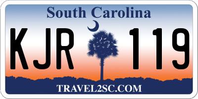 SC license plate KJR119