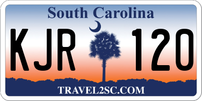SC license plate KJR120
