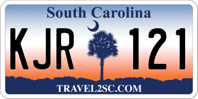 SC license plate KJR121