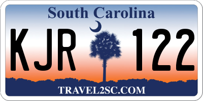 SC license plate KJR122